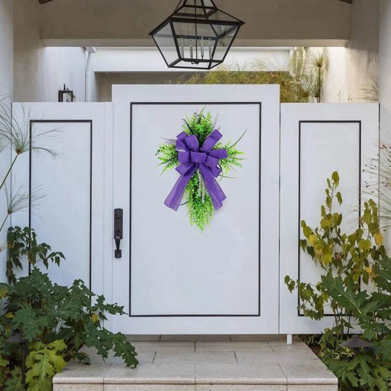 Spring Easter Front Door Wreath Decoration Handmade Floral Wreath Church Wreath Easter Cross Wreath for Front Door - Estalios