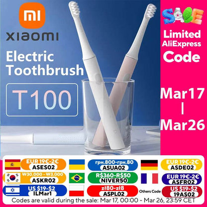 Xiaomi Mijia T100 Sonic Electric Toothbrush IPX7 Waterproof - Estalios