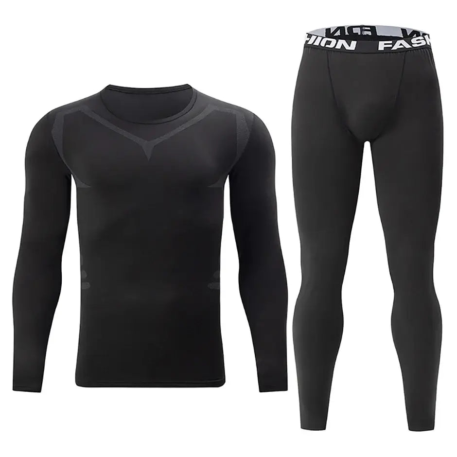 Navy Blue 2-Piece Mens Tight Thermal Set