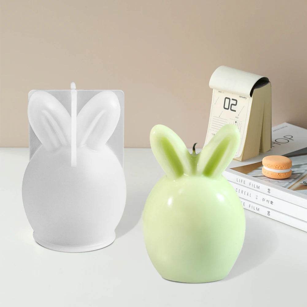 Easter Mold 3D Easter Bunny Egg Candle Silicone Mold Handmade DIY Easter Decorative Ornament Resin Mold Plaster Handicrafts - Estalios