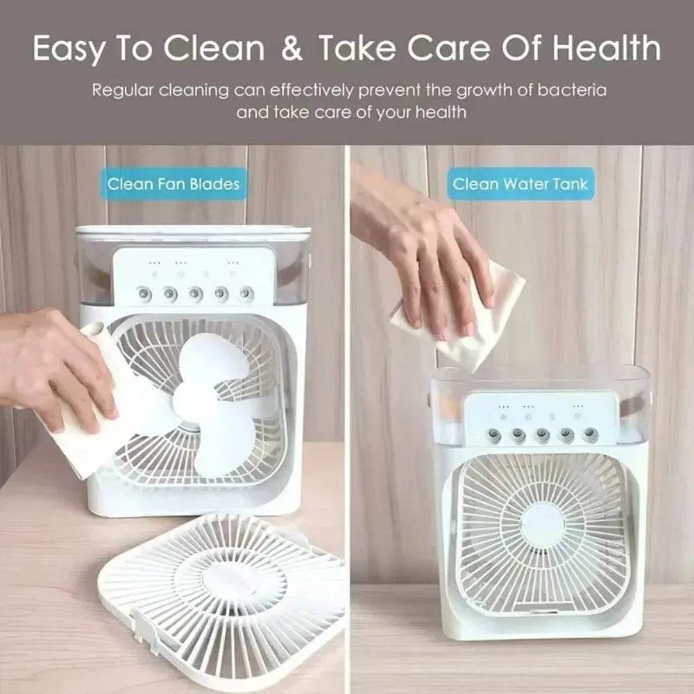 Summer Cooling Fan Desktop Humidifier Portable Spray Chiller - Estalios