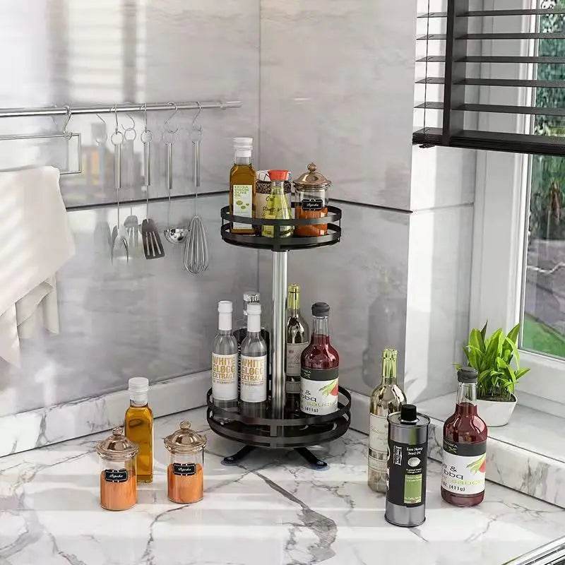 360 Rotation Spice Rack Multi-Layer Kitchen Organizer Tray - Estalios