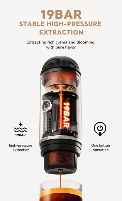 Portable Electric Espresso Maker for Hot or Cold Coffee