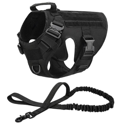 Tactical Military Dog Vest Harness and Leash Set for All Breeds - Estalios