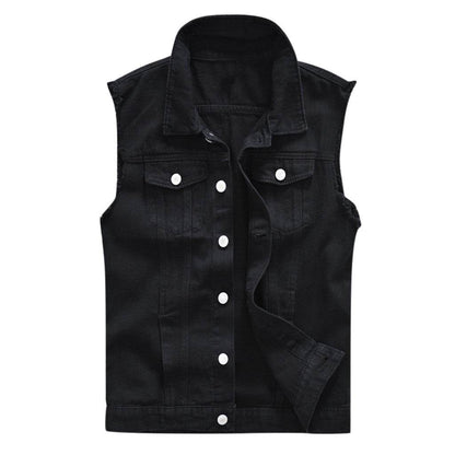 Men's New Fashion Sleeveless Denim Vest for Autumn Casual Wear - Estalios
