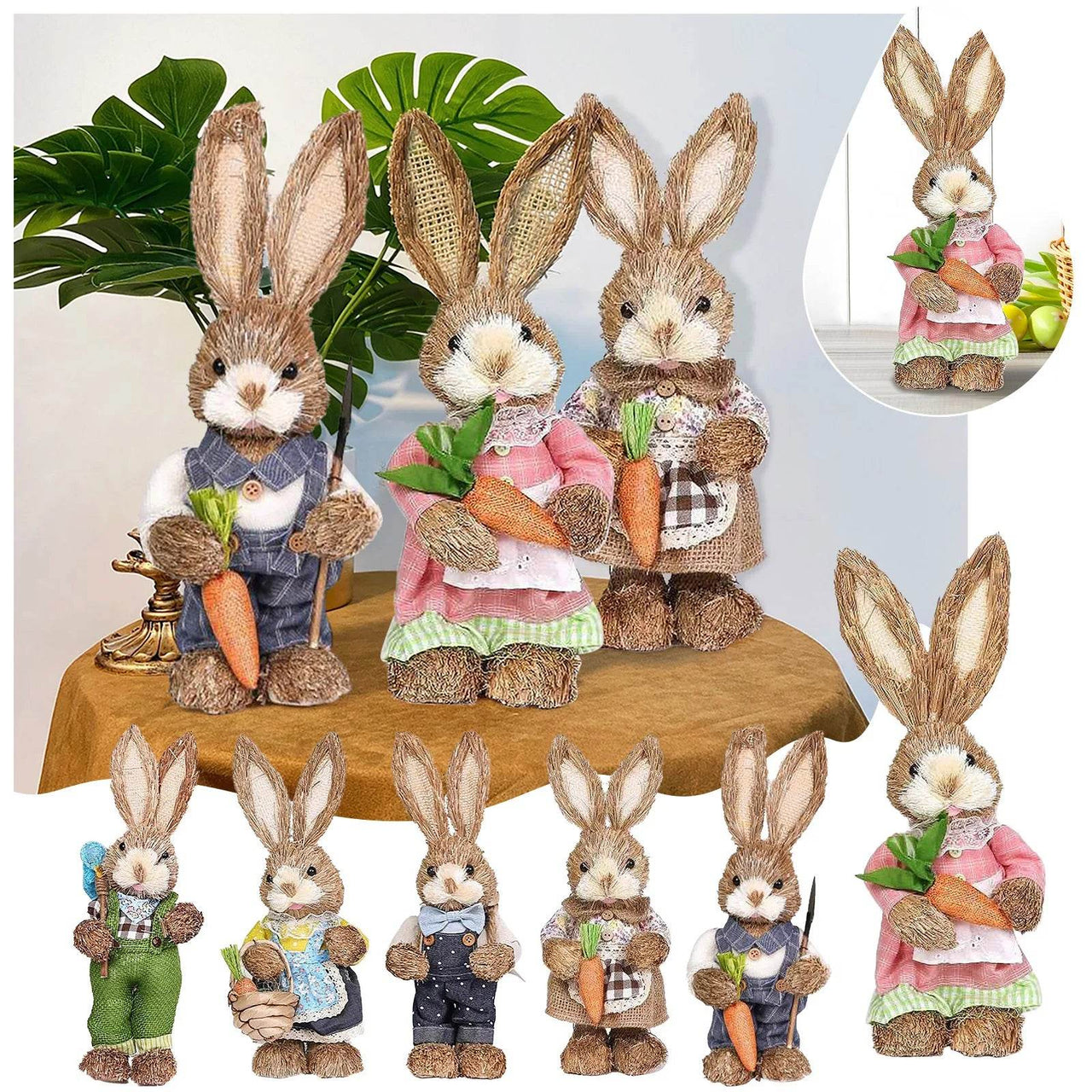 Hot Sale Easter Rabbit Bunny Decoration Home Decoration Gardening Decor Housewear & Furnishings Items New In