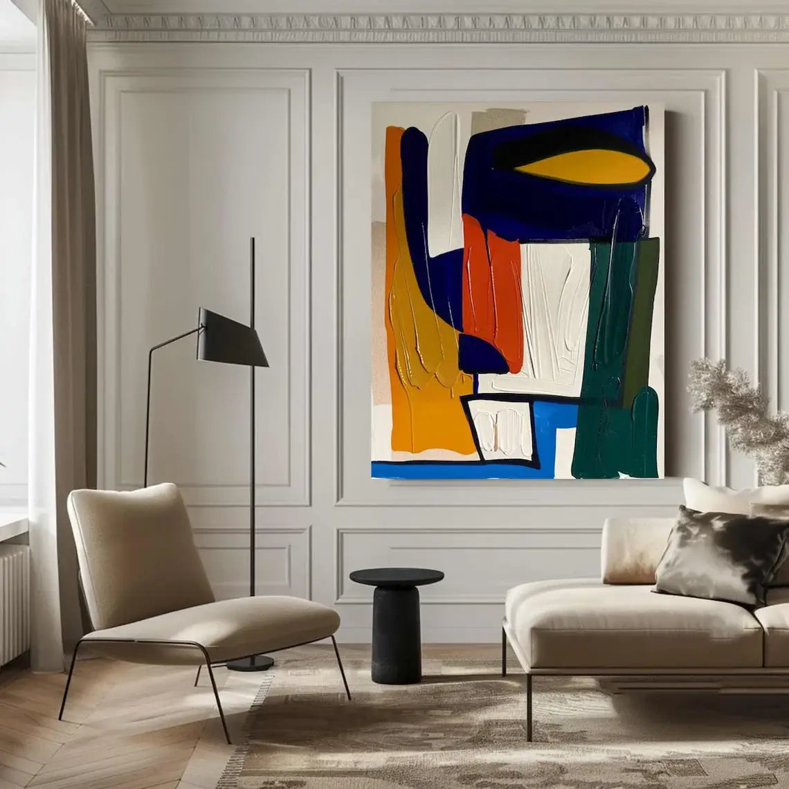 🎨 Vibrant Energy – Large Colorful Abstract Canvas Painting | Perfect for Modern Home Decor