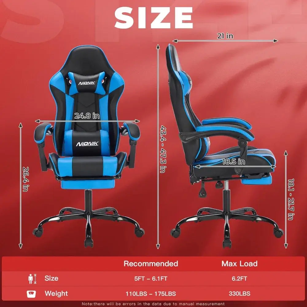 Ultimate Gaming Chair with Footrest