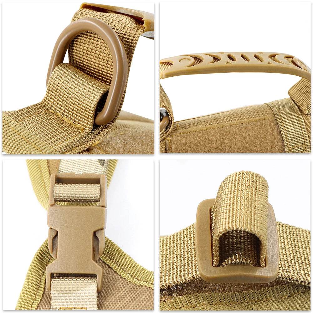 Tactical Puppy Harness Leash For Small Dogs Adjustable - Estalios