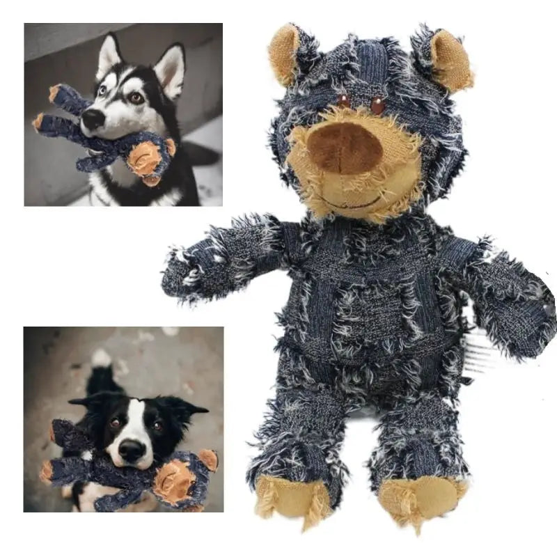 Osito de peluche interactivo para perros que hace ruido