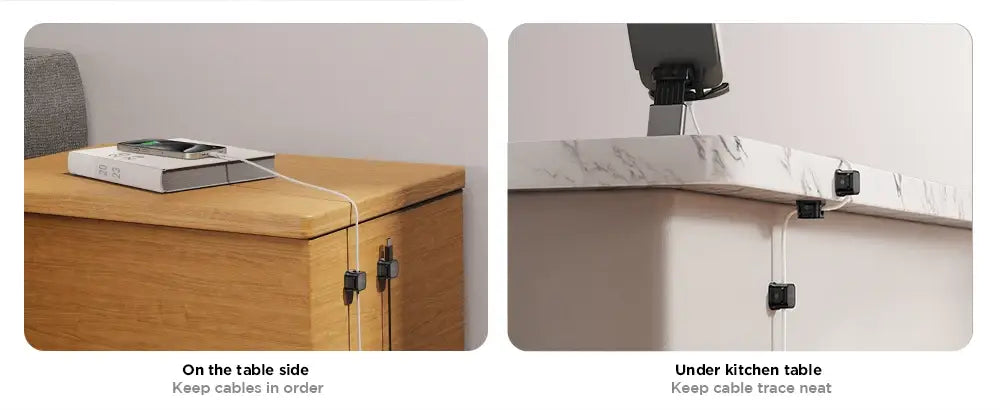 Joyroom Magnetic Cable Clips - Adjustable Cord Holder for Under-Desk Cable Management & Organization