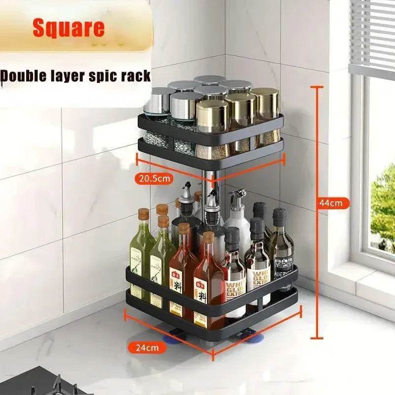 360 Rotation Spice Rack Multi-Layer Kitchen Organizer Tray - Estalios
