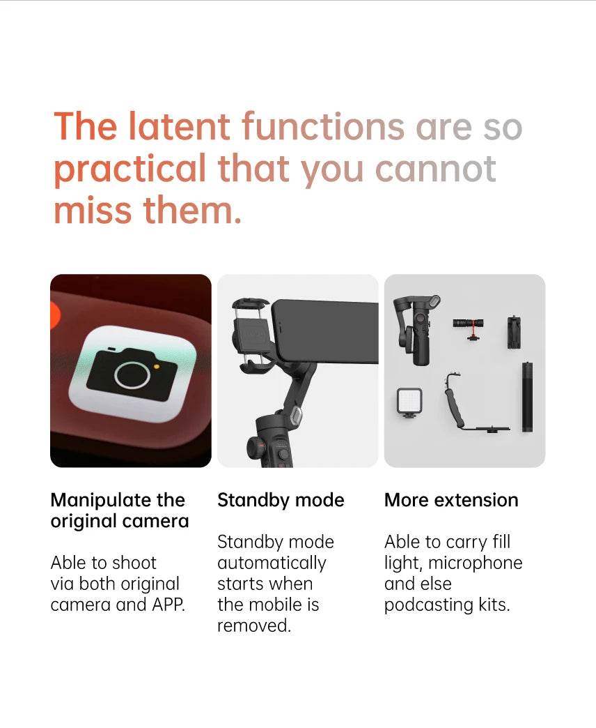 AOCHUAN Smart XE 3-Axis Handheld Gimbal for Stable Vlogging - Estalios