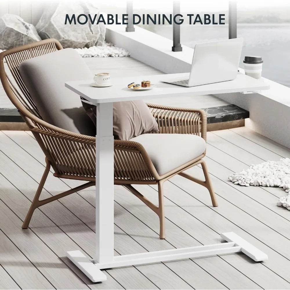 Electric Standing Desk with Drawers, Glass Adjustable Height - Estalios