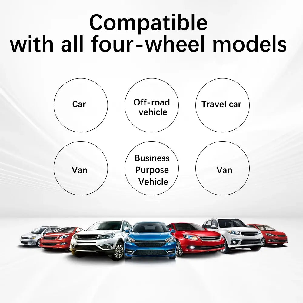 Vehicle compatibility chart for Tire Pressure Monitoring System with 4 sensors.