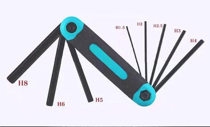 8pcs Portable Folding Socket Wrench Set for Outdoor Repair - Estalios