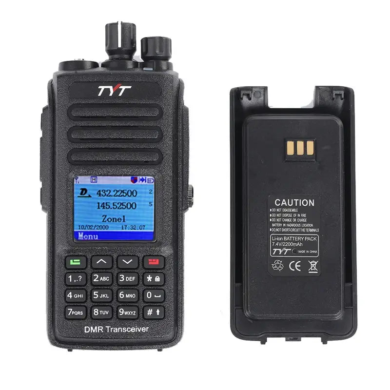 Walkie-talkie impermeable de banda dual con cifrado AES256 de TYT