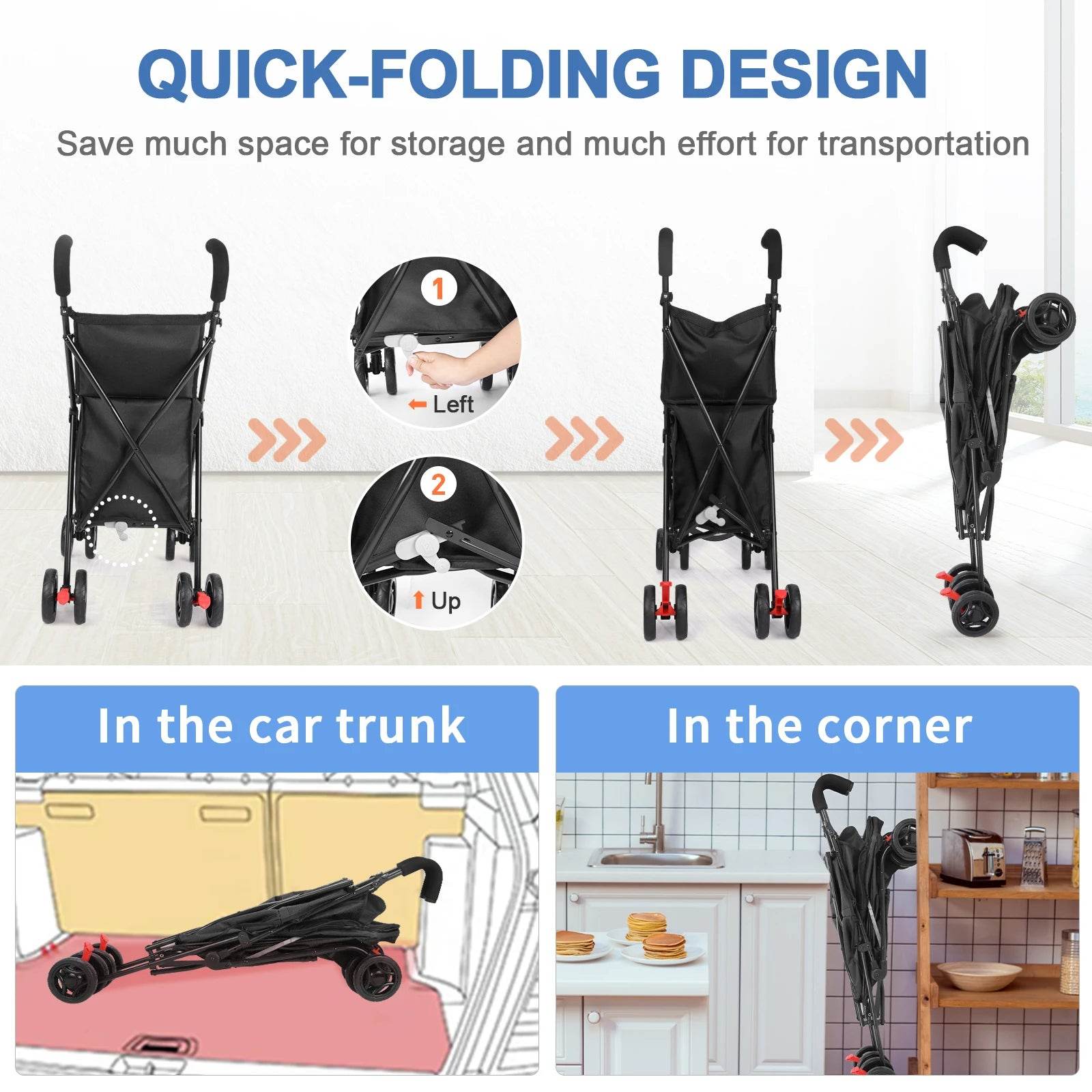 Durable Lightweight Multifunctional Cart for Market and Picnic - Estalios
