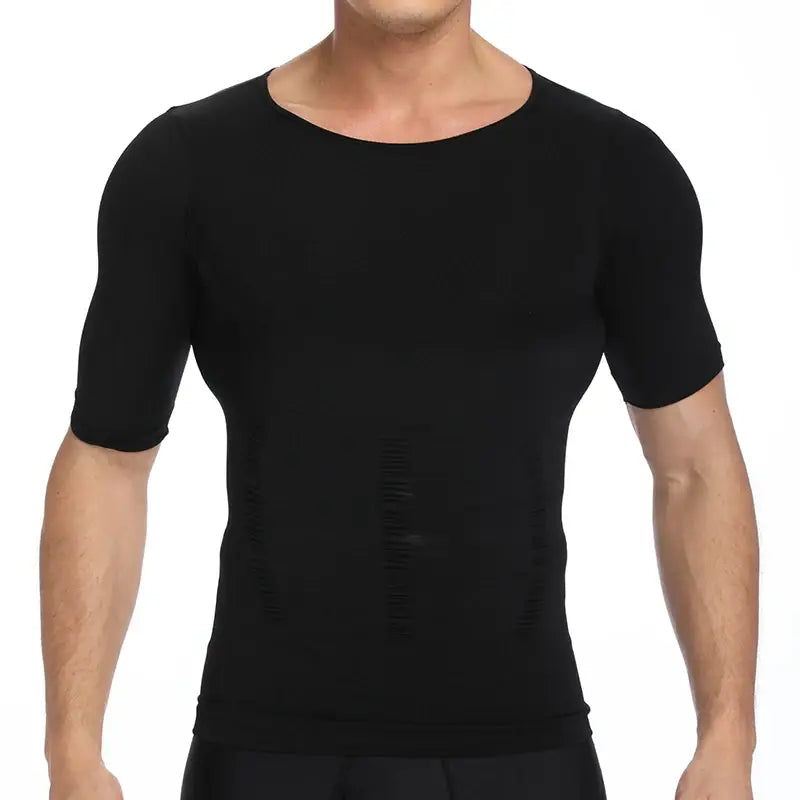 Camiseta moldeadora de pérdida de peso para hombre, camiseta de compresión adelgazante