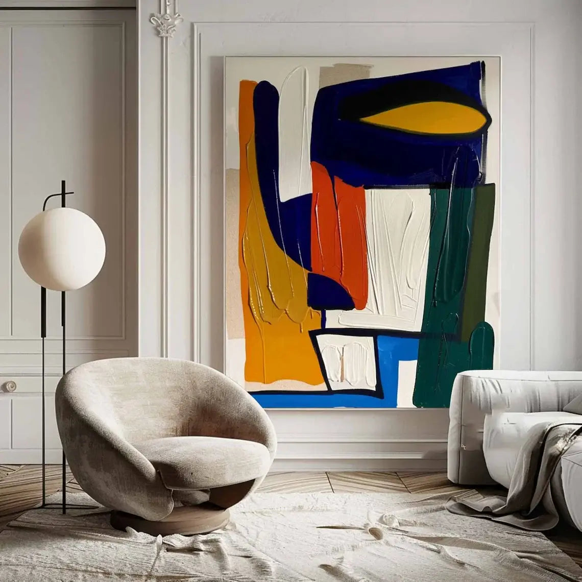 🎨 Vibrant Energy – Large Colorful Abstract Canvas Painting | Perfect for Modern Home Decor