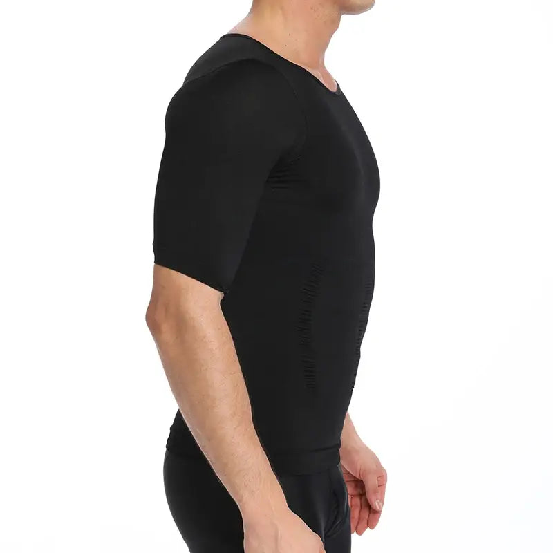 Camiseta moldeadora de pérdida de peso para hombre, camiseta de compresión adelgazante