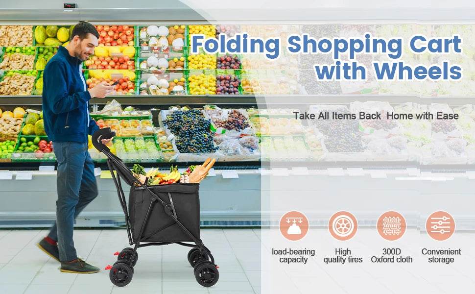 Durable Lightweight Multifunctional Cart for Market and Picnic - Estalios