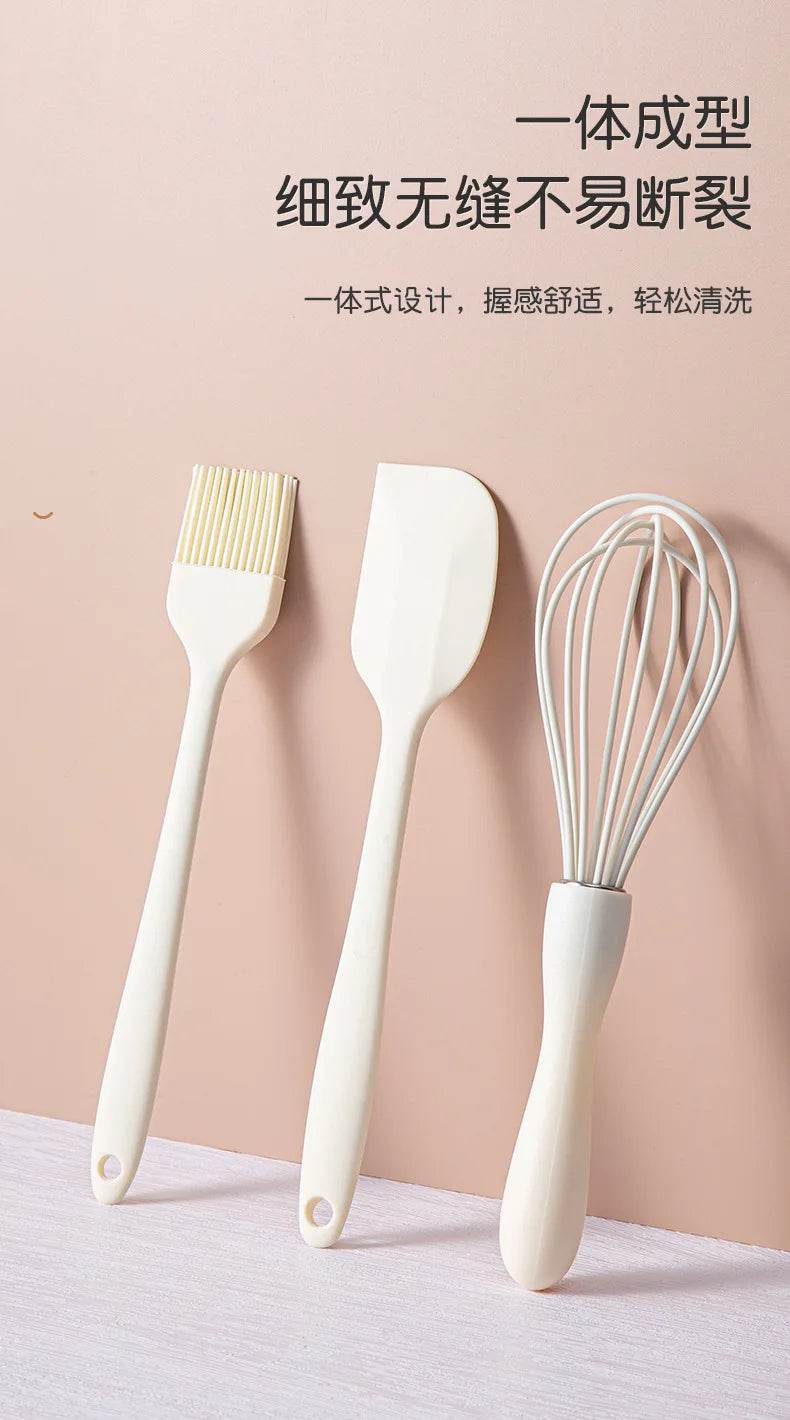 Silicone Baking Set with Spatula, Whisk, and Brush - Estalios