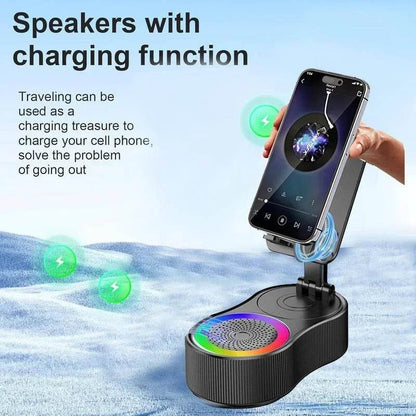360° Rotatable Adjustable Phone Holder Wireless Speaker - Estalios