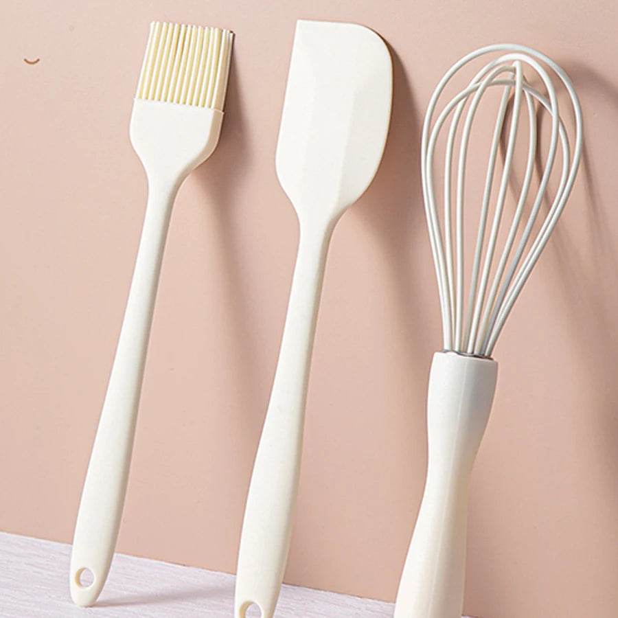 Silicone Baking Set with Spatula, Whisk, and Brush - Estalios