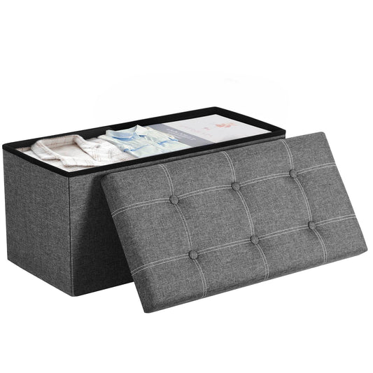 Ottoman Storage Bench, 21 Gal. Folding Chest for Living Room - Estalios