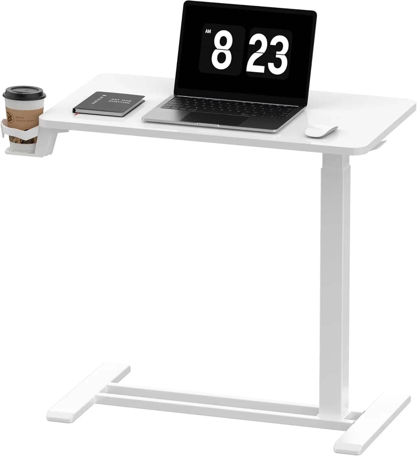 Electric Standing Desk with Drawers, Glass Adjustable Height - Estalios