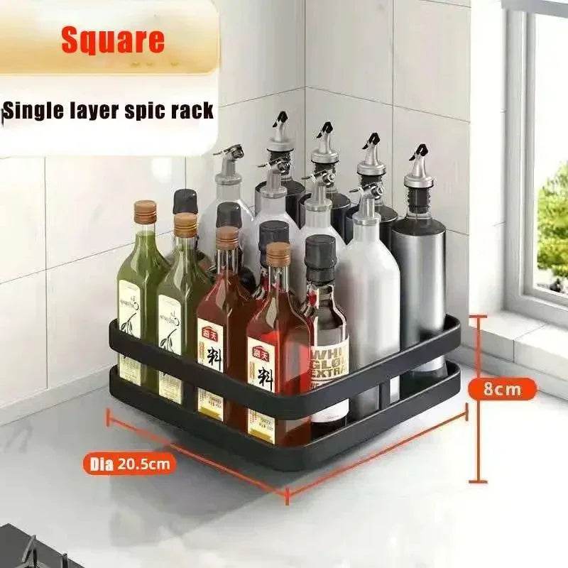 360 Rotation Spice Rack Multi-Layer Kitchen Organizer Tray - Estalios