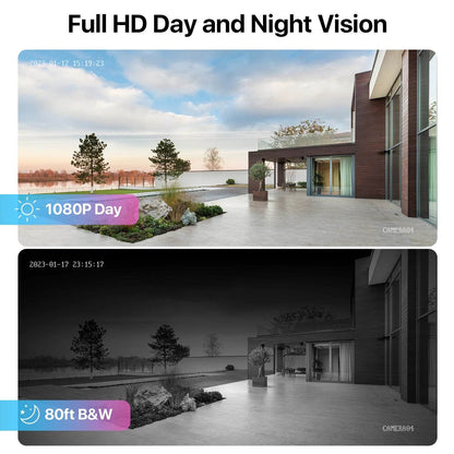 ZOSI 1080P 4 Pack HD TVI Security Cameras Outdoor Indoor Weatherproof Bullet Surveillance Camera for Analog CCTV DVR System - Estalios