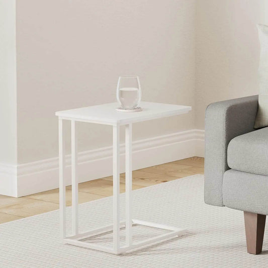 Coffee Laptop Mobile Tablet, Industrial Side Table on Wheels - Estalios
