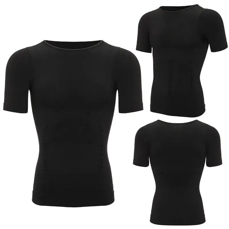 Camiseta moldeadora de pérdida de peso para hombre, camiseta de compresión adelgazante