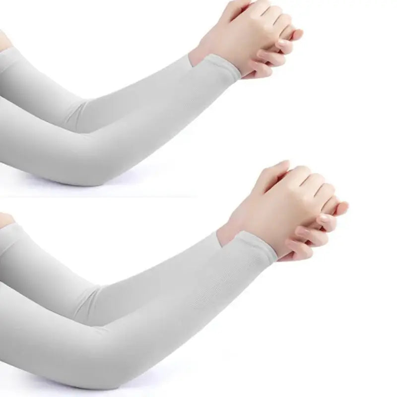 1Pair Ice Silk Sleeve Sunscreen Cuff Arm Sleeves Uv Sun Protect Anti-Slip Summer Men Women Gloves Outdoor Riding Arm