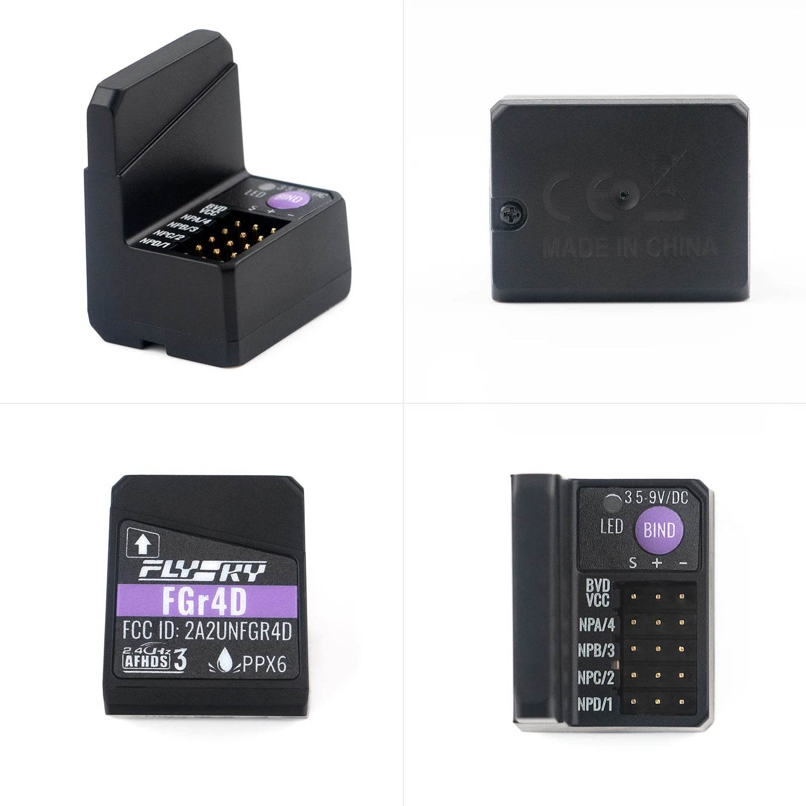 Flysky FGr4D Dual-Antenna Receiver for RC Vehicles - Estalios