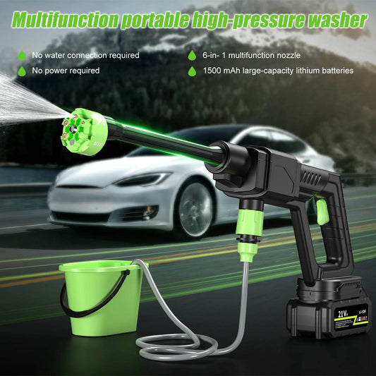 Brushless High Pressure Car Washer Gun 6 IN 1 Cordless Spray - Estalios