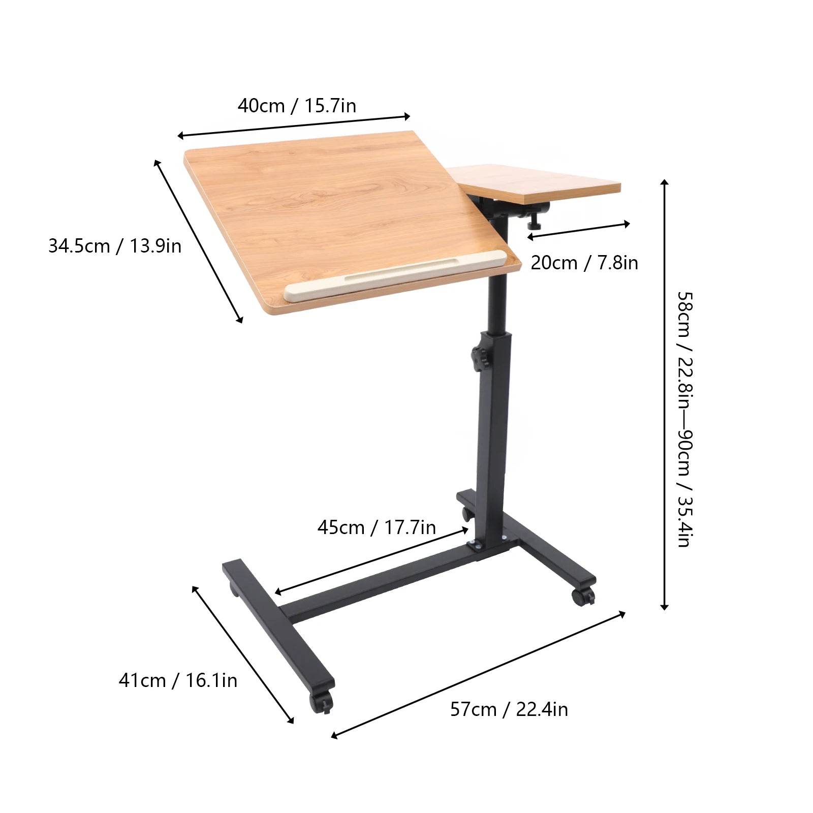 Adjustable Laptop Desk 360° Rotating Mobile Stand Tray - Estalios
