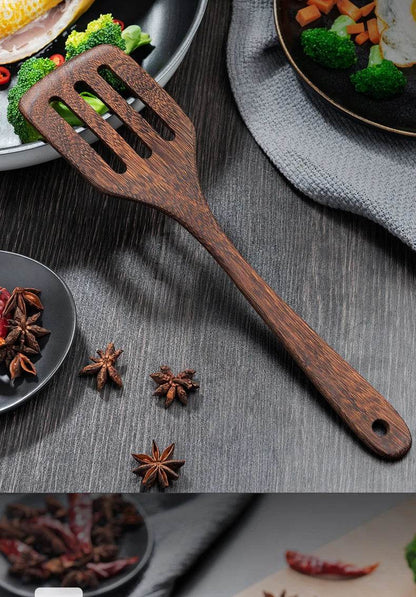 Kitchen Utensils Set Non-Stick Wooden Handle Cooking Tools - Estalios