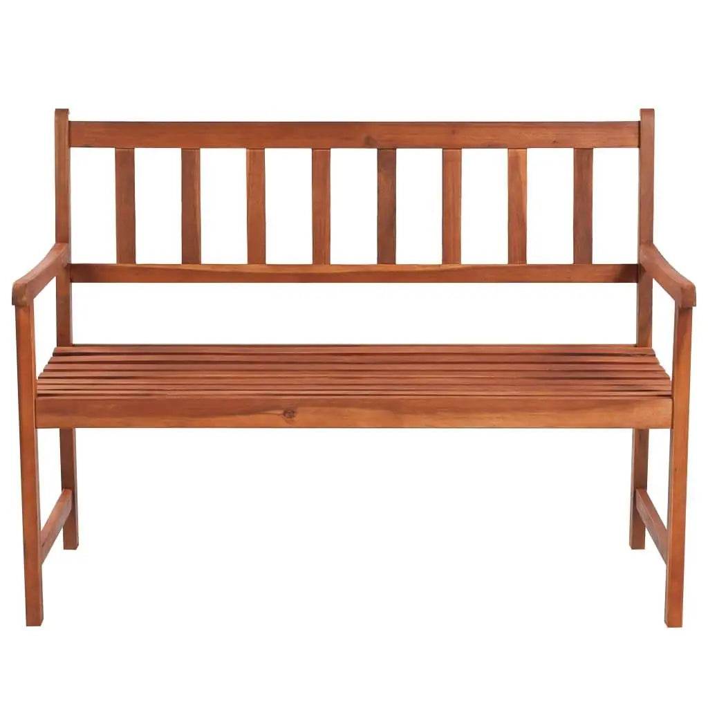 47.2” Acacia Wood Patio Bench with Cushion for Outdoor Relaxation - Estalios
