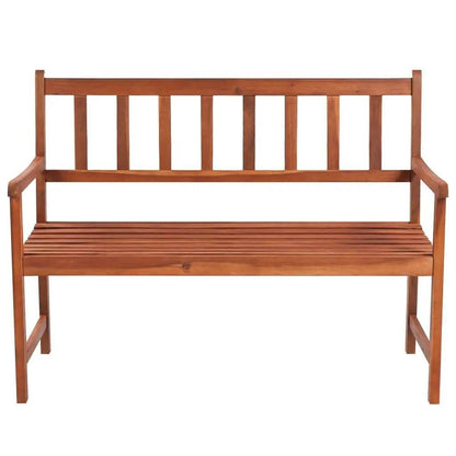 47.2” Acacia Wood Patio Bench with Cushion for Outdoor Relaxation - Estalios
