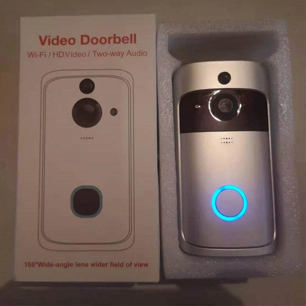 WiFi Video Doorbell 2 Way Audio Security Home Door Bell 720P Night Vision with Noise Cancelling Microphone Smart Human Detection - Estalios
