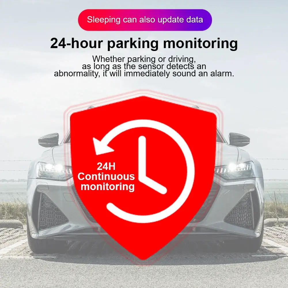 Car parking monitoring system for Tire Pressure Monitoring System with 4 external sensors