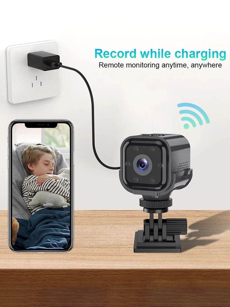 Wifi Mini Camera Two Way Audio Smart Wireless Camera Built-in Battery Surveillance Camera 960mAh for Indoor Outdoor Home Office - Estalios