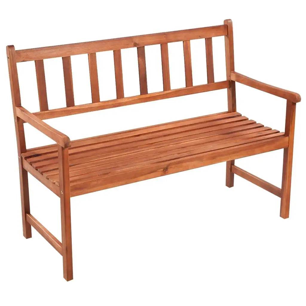 47.2” Acacia Wood Patio Bench with Cushion for Outdoor Relaxation - Estalios