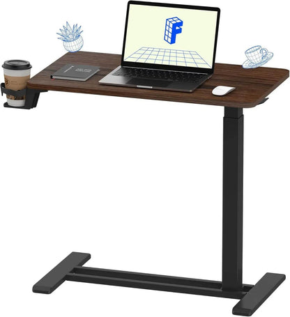 Electric Standing Desk with Drawers, Glass Adjustable Height - Estalios