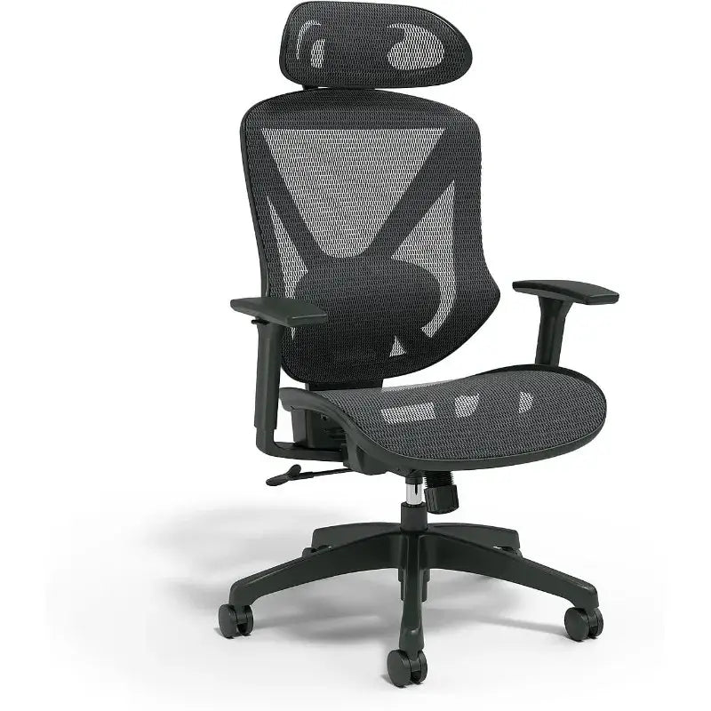 Ergonomic Mesh Swivel Task Chair with Adjustable Headrest – Home & Office