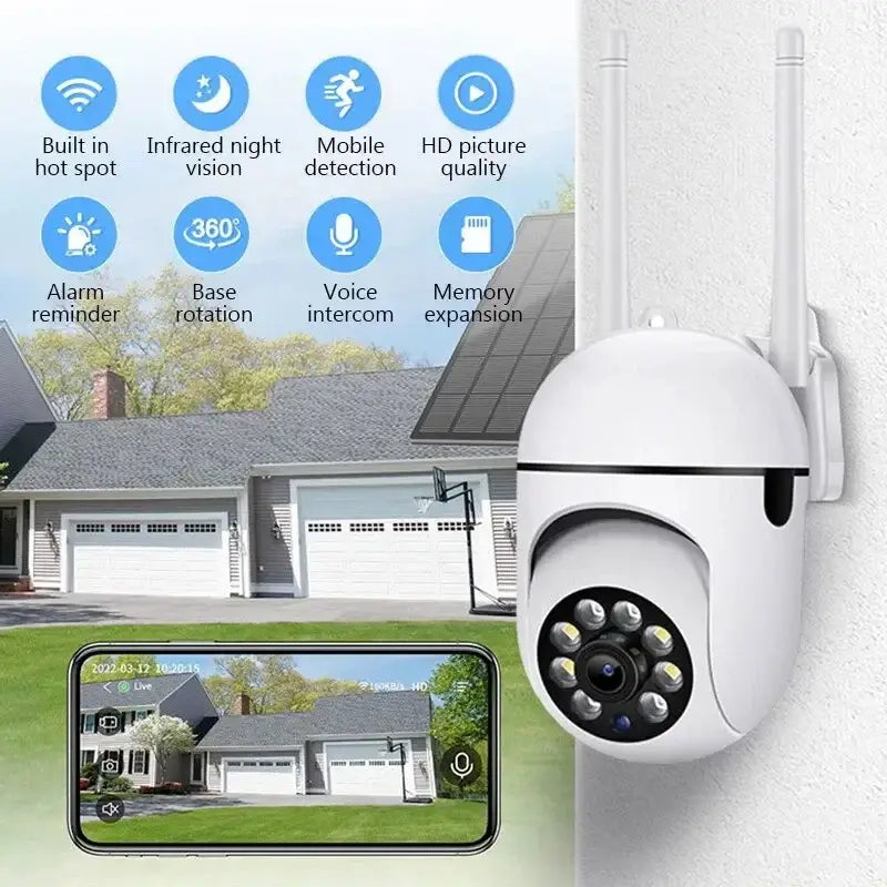 1080P Night Vision IP Camera WiFi Outdoor Motion Tracking 2-Way Audio Home Security Surveillance Camera support TF Card