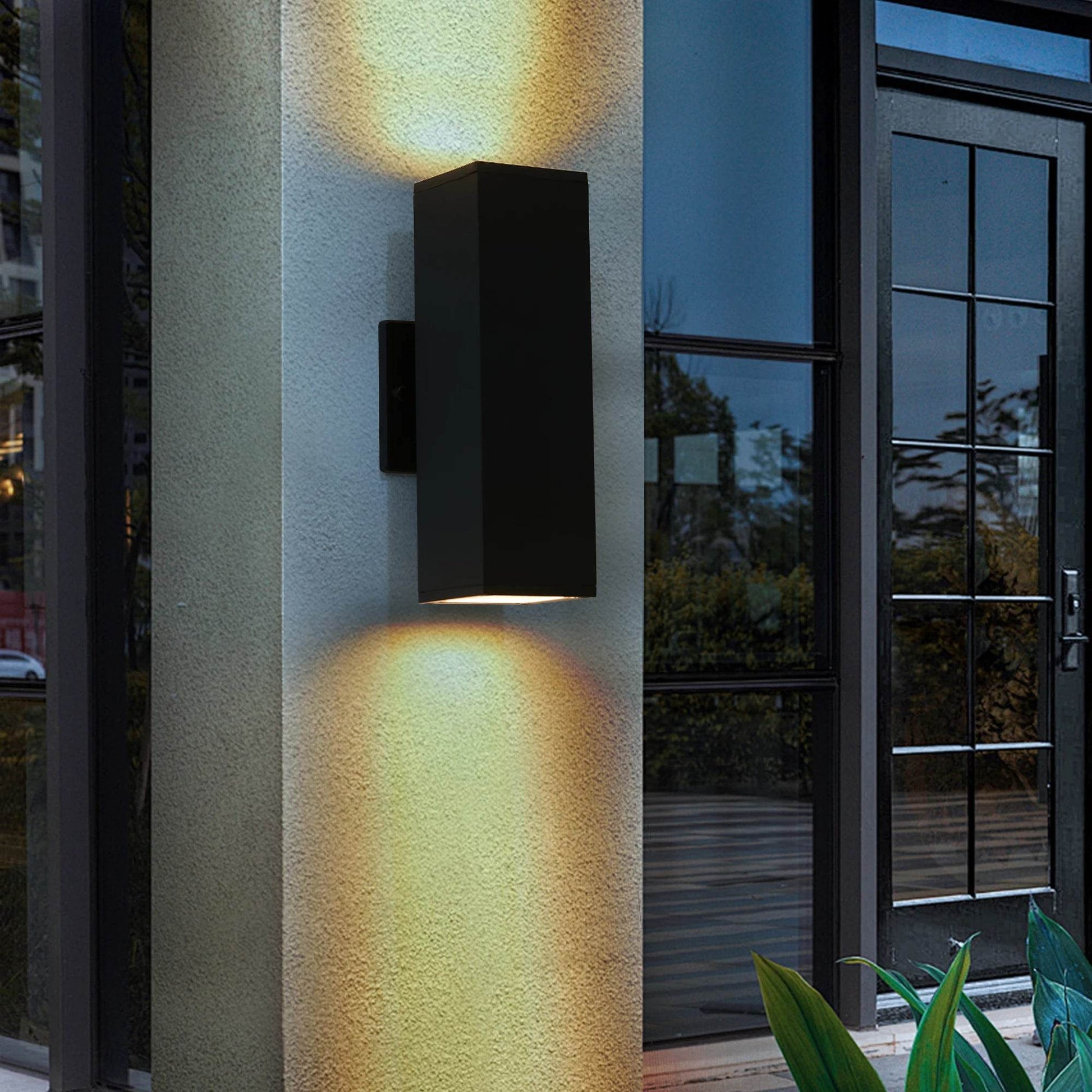 2-Pack Outdoor Wall Light IP65 Waterproof Up & Down Sconce - Estalios
